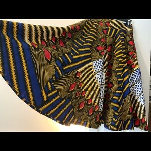 Grass-fields African Print Skirt size 6